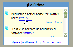 Badge para Twitter