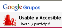 Participa en Usable y Accesible, en Google Groups