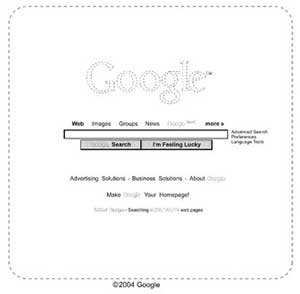 Esquema de la página inicial de Google