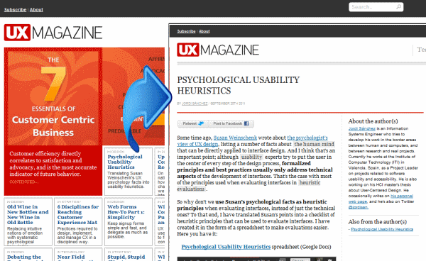 Publicación del artículo en UX Magazine