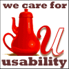 'We care for usability' logo