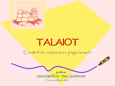 Talaiot: control de cambios en páginas web